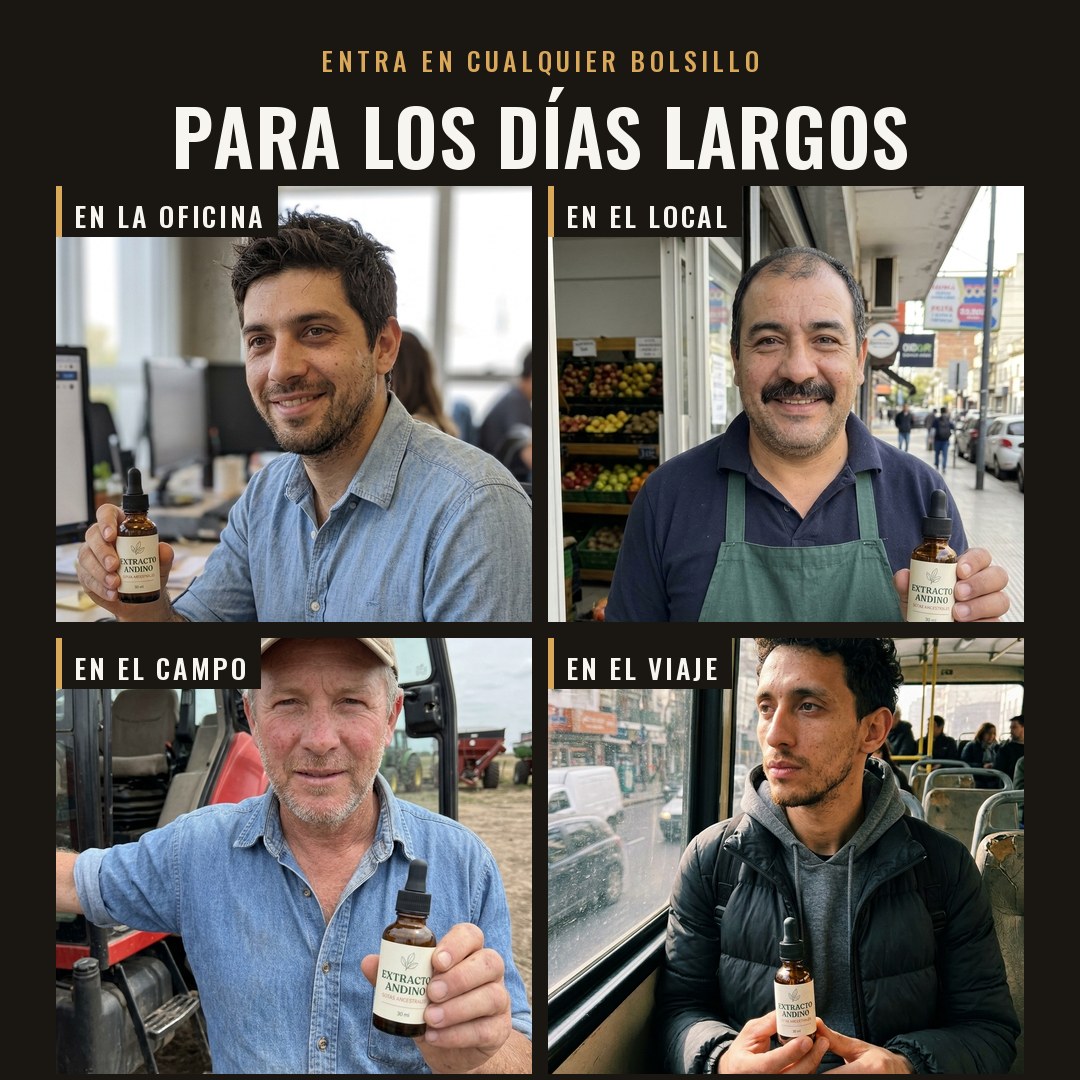 Para los días largos: en la oficina, en el local, en el campo y en el viaje