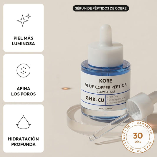 KORE Sérum GHK-Cu: piel más luminosa, afina los poros e hidratación profunda