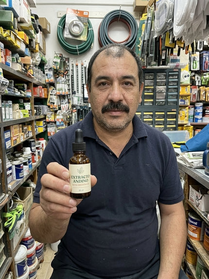En la ferretería, con el gotero en la mano